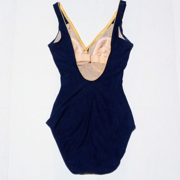 Longitude One Piece Swimsuit-Size 8 Tall-Shelf Bra-Gold Buttons-Stars-Union Made - Picture 6 of 11